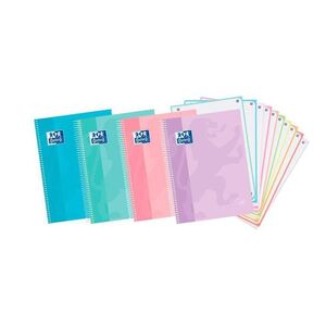 Cuaderno Espiral Europeanbook 10 5X5 mm A4+ Oxford Classic te 150 Hj 90 Gr Colores Pastel
