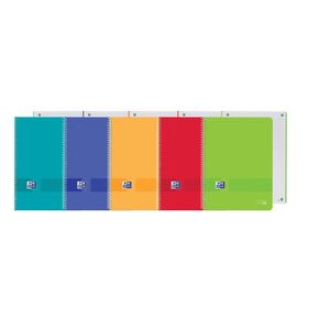 Cuaderno Espiral Europeanbook 1 5X5 A4+ 80 Hj 90 Gr Pp Oxford Live & Go Colores Vivos