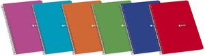 Cuaderno Espiral Enri 4X4 mm 4º 80 Hj 60 Gr Tb Colores Surtidos