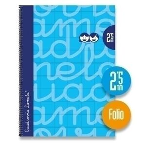 Cuaderno Cuadrovia Lamela Fº 2,5 mm 80 Hj 7Fte002 Azul