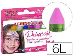 Barra Maquillaje Alpino Estuche de Maquillaje Princess6 Colores