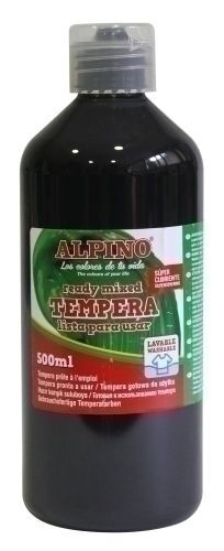 Tempera Alpino Negra Botella 500 Ml