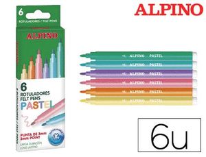 Rotulador Alpino Standard Pastel Caja de 6 Colores Surtidos