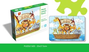 Caja Puzzle Zoo 24 ud 25X17. 5Xm