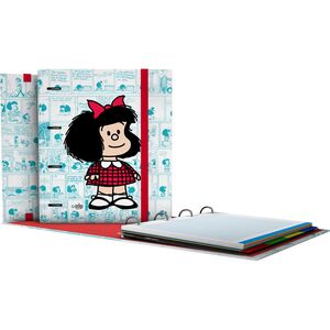 Carpebook 4 Anillas 35 mm A4 Mafalda Viñetas 2023