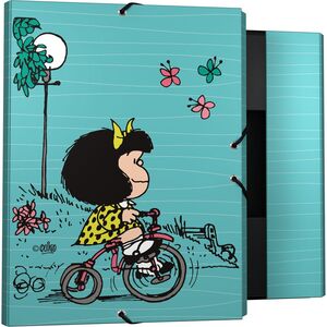 Carpeta 3 Solapas Forrada Mafalda 21 Bici