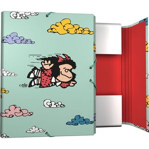Carpeta 3 Solapas Forrada Mafalda 22 Voladora