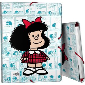 Carpeta 3 Solapas Forrada Folio Mafalda Viñetas 2023