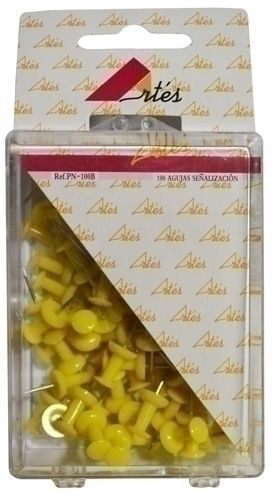 Aguja Señalizadora Push-Pin Artes Caja de 100 Amarillas