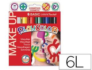 Barra de Maquillaje Playcolor Make Up Basic Caja de 6 Colores Surtidos