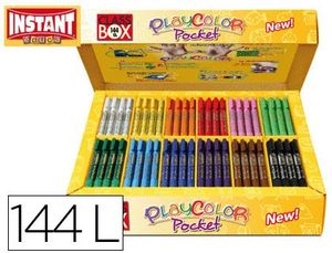 Tempera Solida en Barra Playcolor Escolar Caja de 144Unidades 12 Colores  Surtidos. Témperas escolares para niños . La Superpapelería