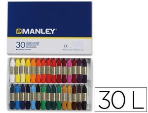 Caja 30 Ceras Manley Colores Surtidos