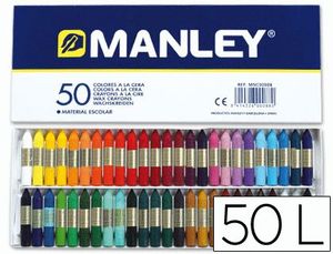 Caja 50 Colores Ceras Manley