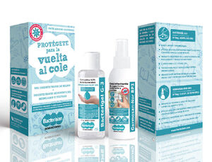 Gel Hidroalcoholico Higienizante Pack Bacterigel Bote Spray 60 Ml + Desinfectante de Superficies