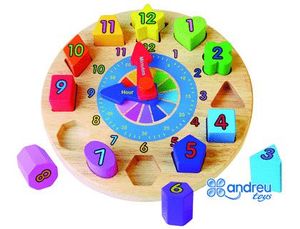 Puzzle Andreutoys Reloj Madera Figuras Geometricas 22X4 cm