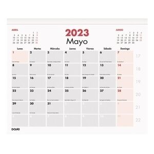 Calendario Faldilla Mensual 30X24