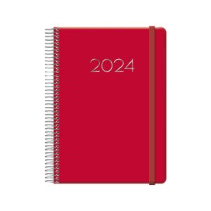Agenda Espiral Dohe 15X21 cm Dia Pagina Denver Rojo 2024