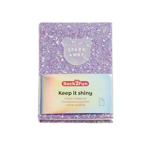 Cuaderno Liso A5 96 Hj 100 Gr Purpurina Back2Fun Keep It Shiny Lila Mr