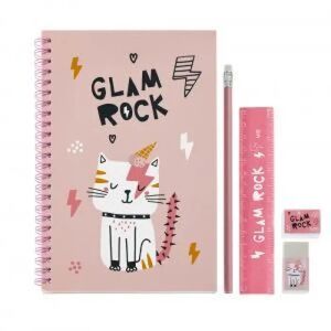 Cuaderno Espiral A5 + Estuche Contenido Glam Rock Mr