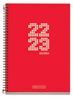 Agenda Escolar Espiral Plus 150X213 Semana Vista Basic Rojo Mr 2022/2023