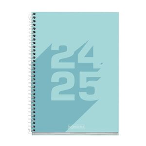 Agenda Escolar Espiral Plus 150X213 Dia Pagina Basic Azul Mr 2024/2025