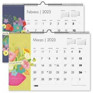 Calendario Pared A3 Imagenes Flores Mr 2023