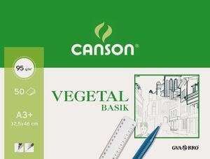 Block Canson Laminas Papel Vegetal 325X460 mm 90/95Gr