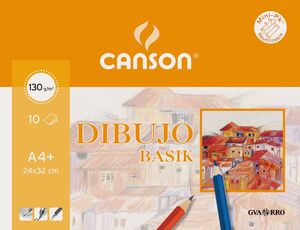 Minipack Lamina Dibujo Canson Basik A4+ Liso 10 Hj 130 Gr