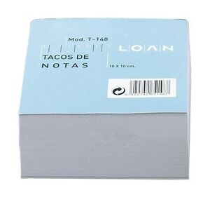 Notas Encolado Blanco 10X10 Loan T-148