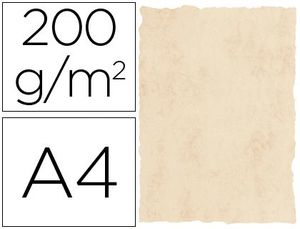 Papel Pergamino Din A4 200 Gr Color Marmol Beige Paquete de 25 Hojas