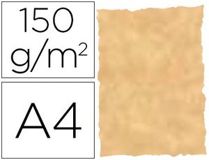Papel Pergamino Din A4 Troquelado 150 Gr Color Parchment Ocre Paquete de 25 Hojas