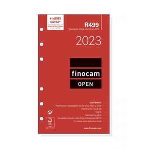 Recambio Anual Finocam Open 500 Dia Pagina R598 2023