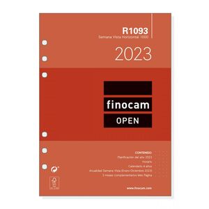 Recambio Anual Finocam Open 1000 Semana Vista Apaisado R1093 2023