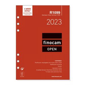 Recambio Anual Finocam Open 1000 Semana Vista Vertical R1099 2023