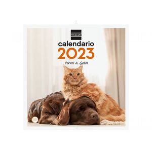 Calendario Pared 30X30 cm Perros y Gatos Finocam 2023
