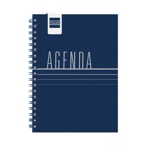 Agenda Espiral Escolar Finocam Mini-I 8º Dia Pagina Lisa Azul 2023/2024