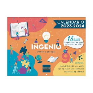 Calendario Escolar Pared 16M Finocam Imagenes Ingenio 2023/2024