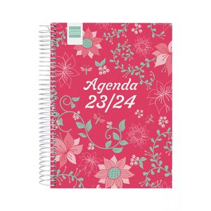Agenda Espiral Escolar Finocam 4º Dia Pagina Cool Floral 2023/2024
