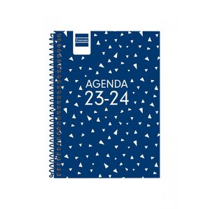 Agenda Espiral Escolar Finocam 8º Semana Vista Horizontal Cool Azul 2023/2024
