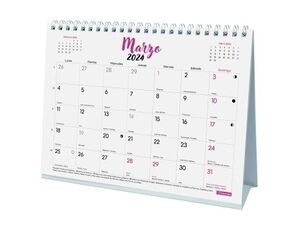 Calendario Sobremesa Escribir Espiral Finocam Chic Blanco 2024