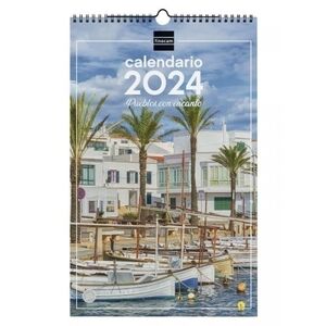 Calendario Pared Espiral 25X40 Pueblos con Encanto Finocam 2024