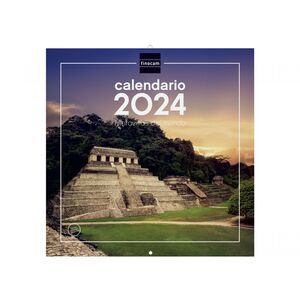 Calendario Pared 30X30 Maravillas del Mundo Finocam 2024