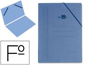 Carpeta Liderpapel Gomas Folio Sencilla Carton Compacto Azul