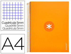 Cuaderno Espiral 5X5 mm A4 Antartik Micro 120 Hj 100 Gr Mostaza