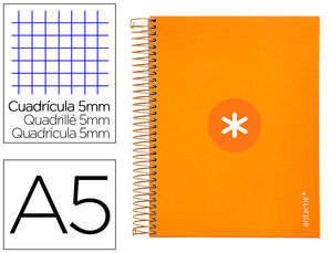 Cuaderno Espiral 5X5 mm A5 Antartik Micro 120 Hj 100 Gr Mostaza