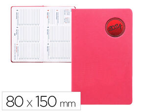 Agenda Encuadernada Liderpapel Kilkis 8X15 cm 2024 Semana Vista Color Rosa Papel 70 Gr