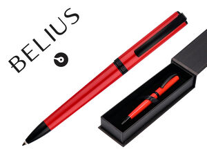 Roller Belius Turbo Aluminio Diseño Rojo y Negro Tinta Azul Caja de Diseño