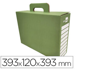 Caja Cheque-Libro Liderpapel para Material Escolar Carton Reforzado con Asa Medida 393X120X393Mm