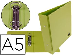 Carpeta 2A 40 mm A5 Liderpapel Carton Forrado Pvc Verde