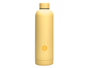 Botella Portaliquidos Antartik Isotermica Acero Inoxidable Libre de Bpa Color Amarillo 750 Ml